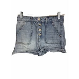 Epic Threads Girls Denim Blue Button-Fly Jean Shorts Kids Youth Size 14